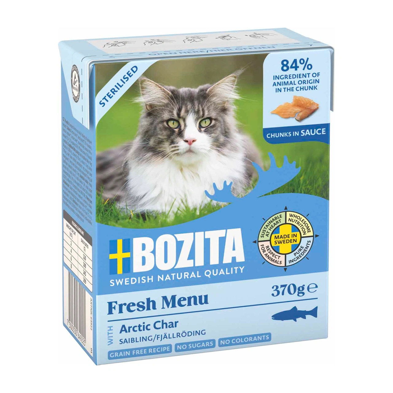 Bozita Sterilised fjeldørred i sauce til kat 370 g